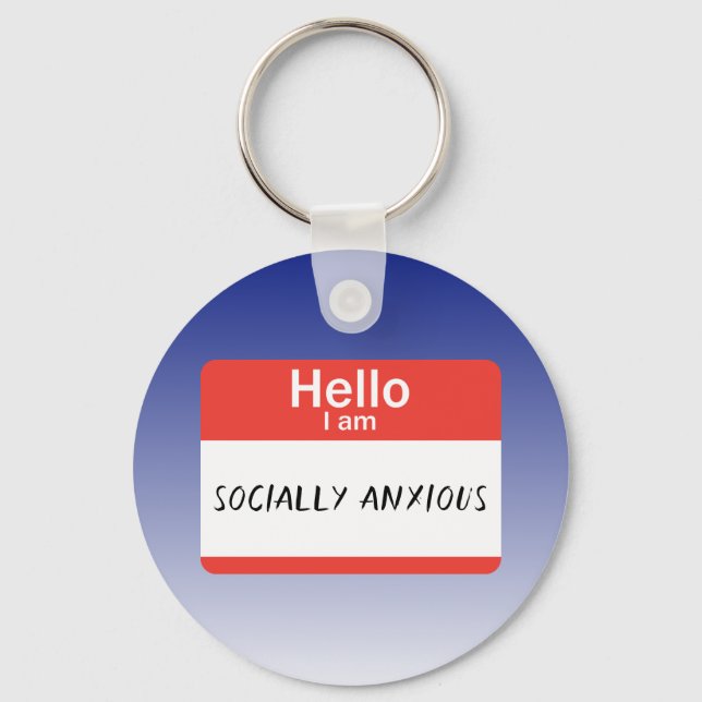 Chaveiro Nametag Socialmente Ansioso (Frente)