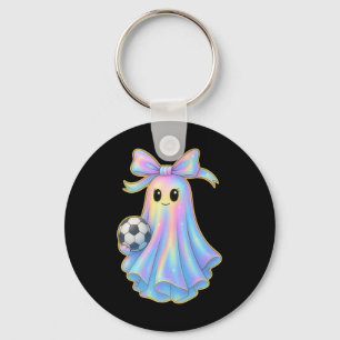 Chaveiro Namorada Fantasma de Futebol Fofa Pastel Halloween