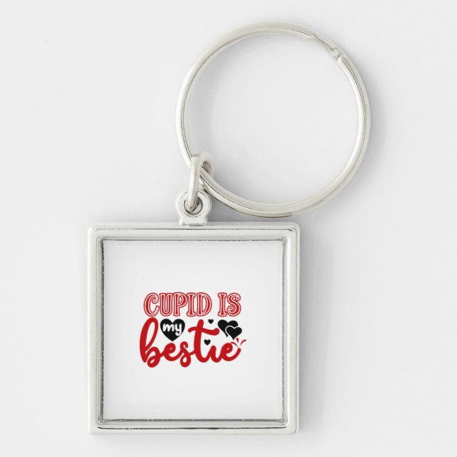 Chaveiro Namorados Art Cupid É Minha Bestidade (Frente)