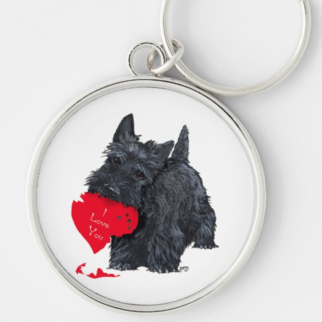Chaveiro Namorados Terrier escocês (Frente)