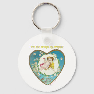 Chaveiro Namorados Vitoriano sobre os Anjos dos Dons dos An