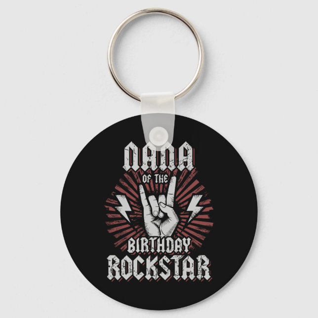 Chaveiro Nana do aniversariante Rockstar combinando roqueir (Frente)