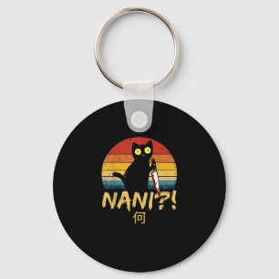 Chaveiro Nani! O que_ Vintage Black Cat Omae Wa Meme Kitten