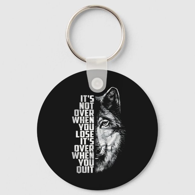 Chaveiro Não Acaba Quando Perde - Acaba Quando Desiste Lobo (Frente)