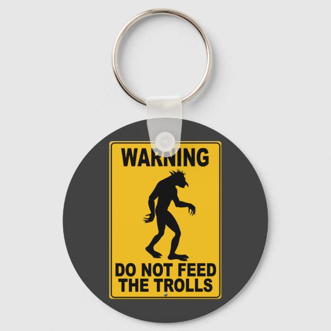 Chaveiro Não alimente os Troll (Frente)