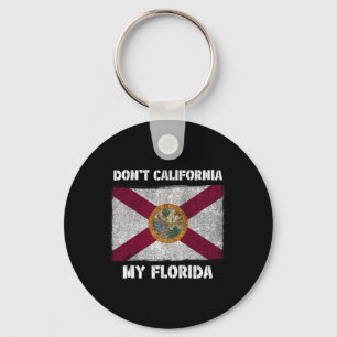Chaveiro Não Californiu Meu Bandeira Fl Flórida Sol Local
