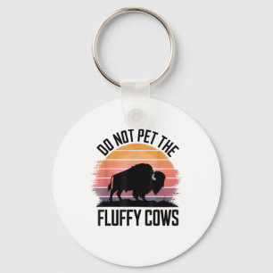 Chaveiro Não Coloque As Vacas Fluffy Vintage Caminhando Par