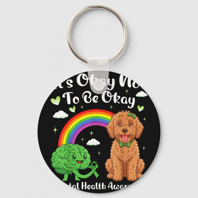 Chaveiro Não é para ser um labradoodle de conscientização s (Frente)