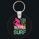 Chaveiro Não É Possível Parar O Surfista De Navegação Retro<br><div class="desc">Design inspiracional e motivacional para aqueles que adoram esportes aquáticos, surfar, andar nas ondas num conselho surf, passar o verão na praia. Vintage e mercadorias em apuros para surfistas. Perfeito para as férias de verão numa ilha tropical pegando as ondas. presente de Natal e excelente para pai, irmão, filho, neto,...</div>