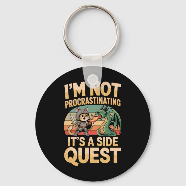 Chaveiro Não estou procrastinando. É um Rpg Side Quest (Frente)