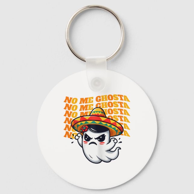 Chaveiro Não, Ghosta Engraçado Mexicano Halloween Mulheres  (Frente)