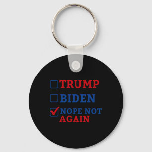 Chaveiro Não Mais Votar 2024 Anti Trump Anti Biden