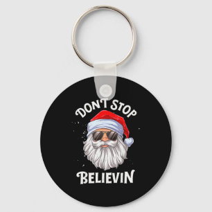 Chaveiro Não Pare de Acreditar Papai Noel Natal Divertido M