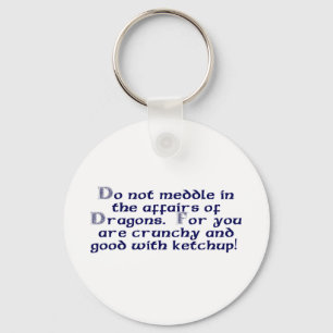 Chaveiro Não se intrometa nos assuntos dos Dragões.