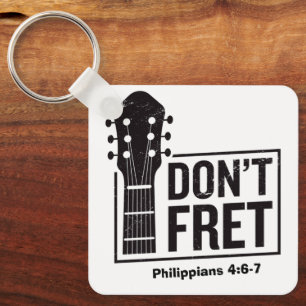 Chaveiro Não se preocupe (Filipenses 4:6-7) Guitarra 