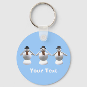 Chaveiro Não veja, ouça, fale nenhum Keyring mau do Natal
