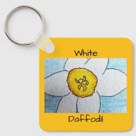 Chaveiro Narciso Branco Amarelo Laranja