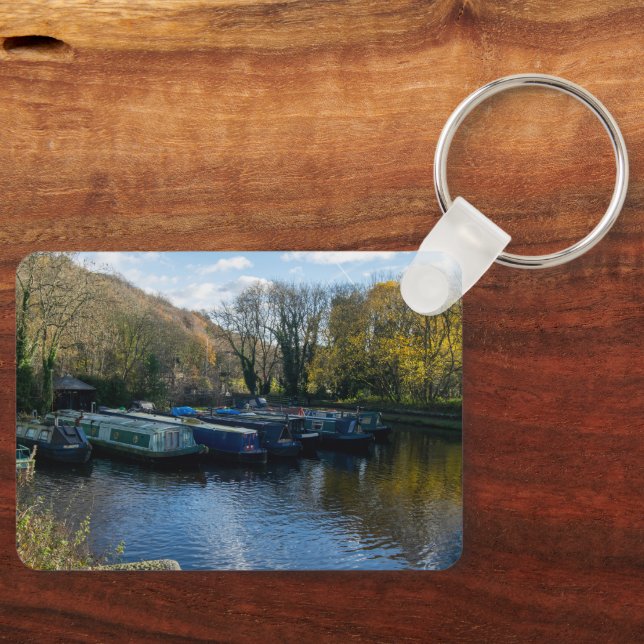 Chaveiro Narrowboats Moored at Salterhebble Basin (Frente)