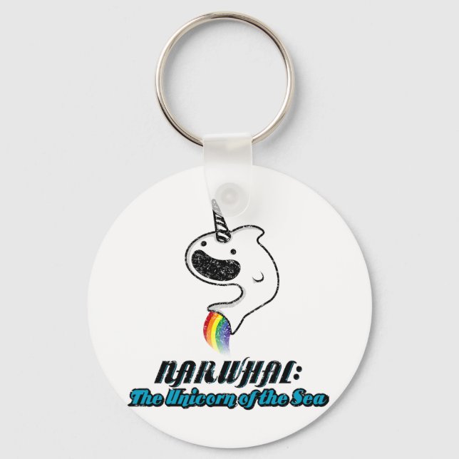 Chaveiro Narwhal: O Unicórnio do Mar (Frente)