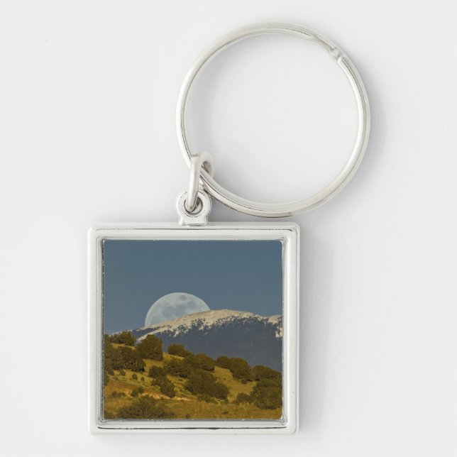 Chaveiro Nascer da lua sobre as montanhas Sangre de Cristo, (Frente)