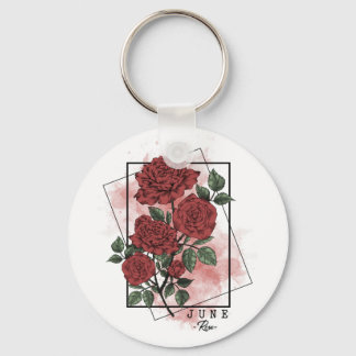 Chaveiro Nascer de Flor do Mês de Nascimento em Junho Flore
