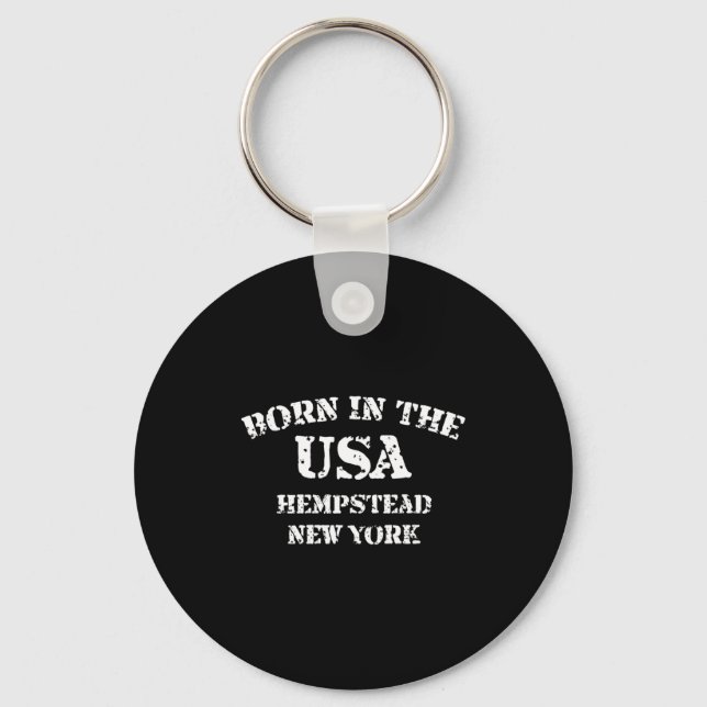 Chaveiro Nascido Nos EUA Hempstead Nova York Com Visual Des (Frente)