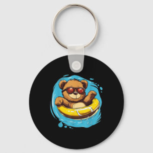 Chaveiro Natação Anel Teddy Bear Costume Para Alas Piscinas
