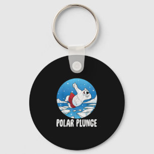 Chaveiro Natação de inverno do Urso Polar de Gelado Polar