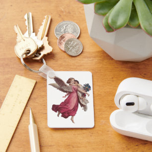 Chaveiro Natais vintages, Anjo Guardião Vitoriano