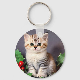 Chaveiro Natais vintages Kitten e Holly