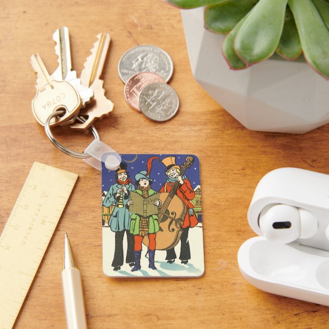 Chaveiro Natais vintages, músicos que brincam com música (Mesa)