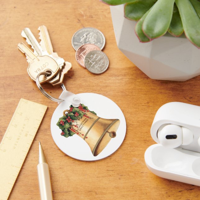 Chaveiro Natais vintages Ouros, saudações da temporada (Mesa)
