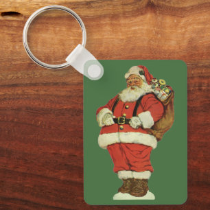 Chaveiro Natais vintages, Papai Noel Vitoriano com Brinqued