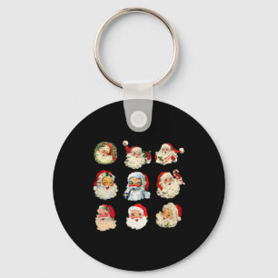 Chaveiro Natais vintages santa claus encara diversão e velh