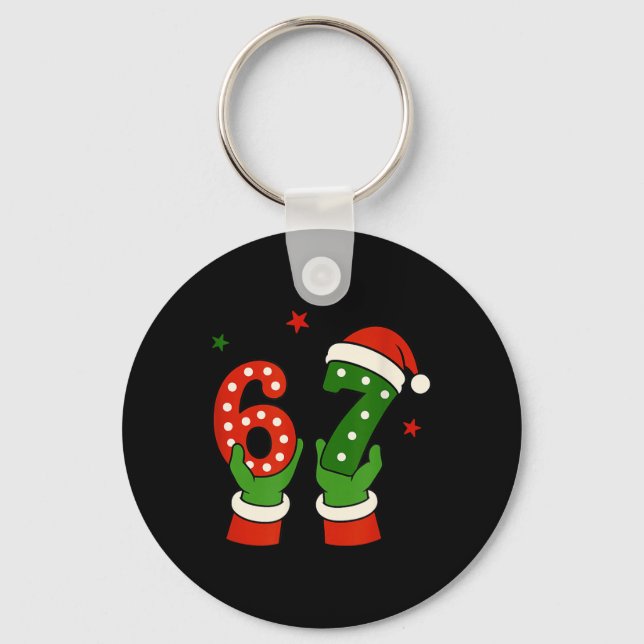Chaveiro Natal 67 Seis Sete Engraçado Geração Z Alpha Gíria (Frente)