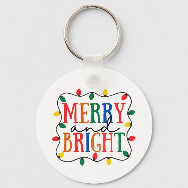 Chaveiro Natal Alegre e Brilhante (Frente)