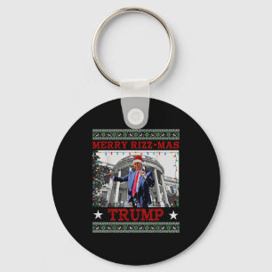 Chaveiro Natal Alegre Trump Engraçado Humorístico Dança Tru