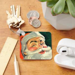 Chaveiro Natal Antigo, Alegre Papai Noel dos Anos 50