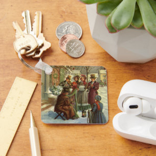 Chaveiro Natal Antigo, Músicos Vitorianos Cantando Canções 