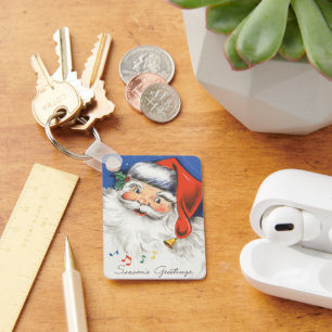 Chaveiro Natal Antigo, Papai Noel Alegre com Música