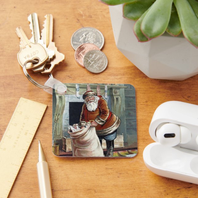 Chaveiro Natal Antigo, São Nicolau junto à Lareira (Mesa)