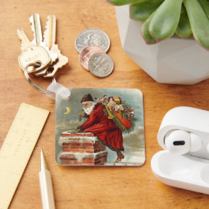 Chaveiro Natal Antigo Vitoriano São Nicolau no Telhado