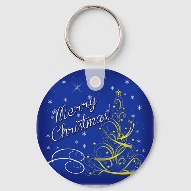 Chaveiro Natal azul (Frente)