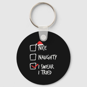 Chaveiro Natal Bonito Travesso Eu Juro Tentei Xmas Matchi