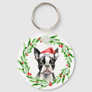 Chaveiro Natal - Boston Terrier Terrier Holiders Pet