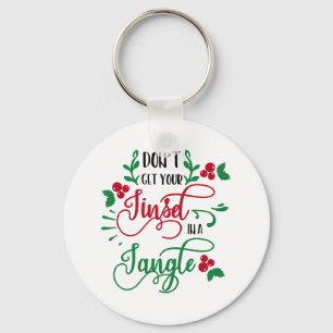 Chaveiro Natal da tipografia do divertimento