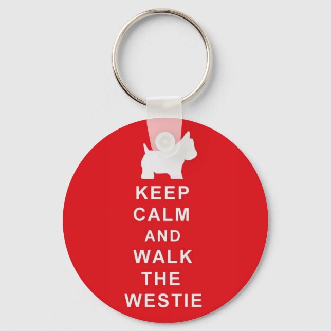 Chaveiro Natal de aniversário do Westie keyring (Frente)