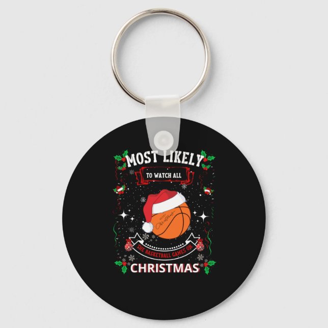 Chaveiro Natal de basquetebol (Frente)