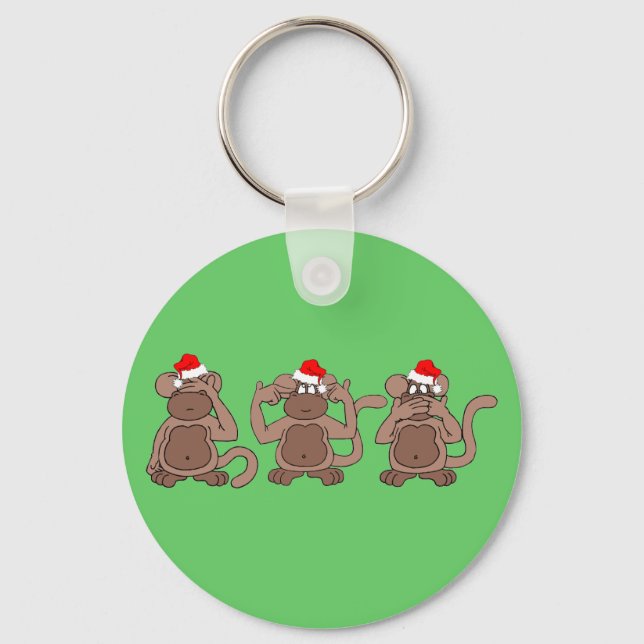 Chaveiro Natal de macaco (Frente)