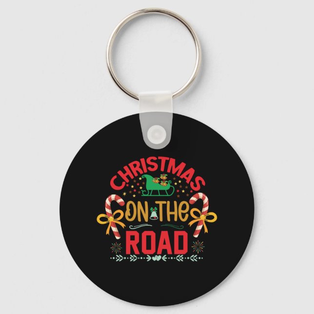 Chaveiro Natal De Natal Na Estrada (Frente)
